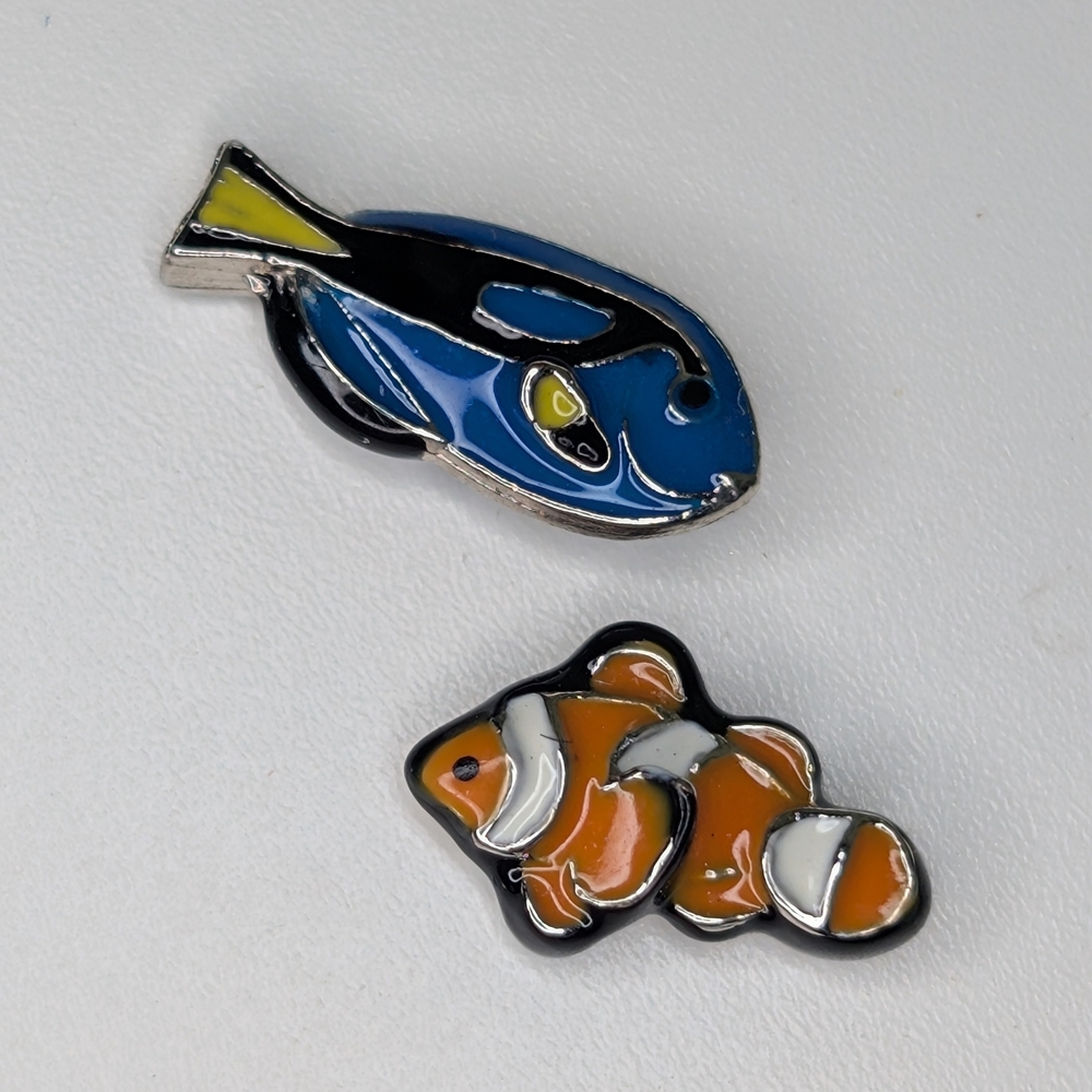 Origami Owl Clown Fish And Blue Fish Charm Set
